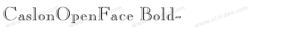 CaslonOpenFace Bold字体转换